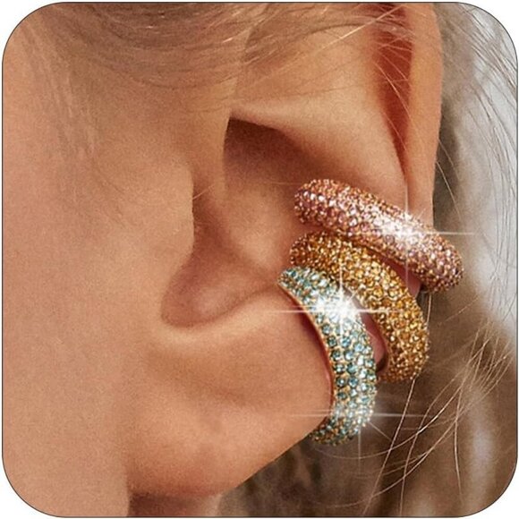Jewelry - Ear Cuffs Non Piercing Aretes De Mujer Gold Chunky Earrings for Women Clip On Ea